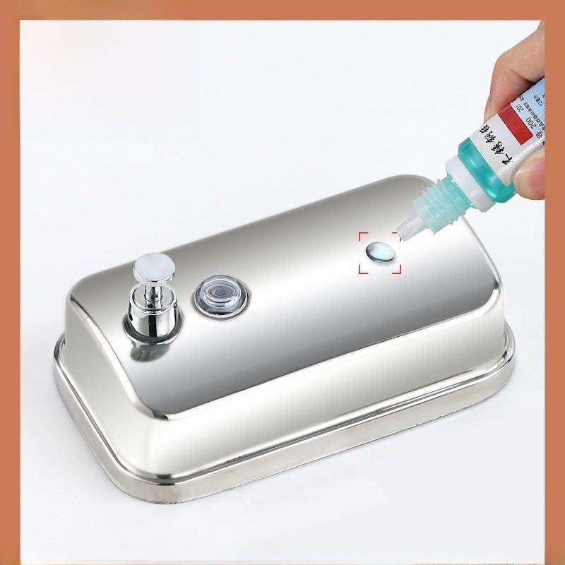 Modern Stainless Steel Soap Dispenser Wall Mount With Hand Press For Kitchen And Bathroom Use
