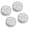 4Pcs IP68 Underwater Lamp RGB 16 Colors Changing Pool Light Decoration with IR 24?Key Remote Control