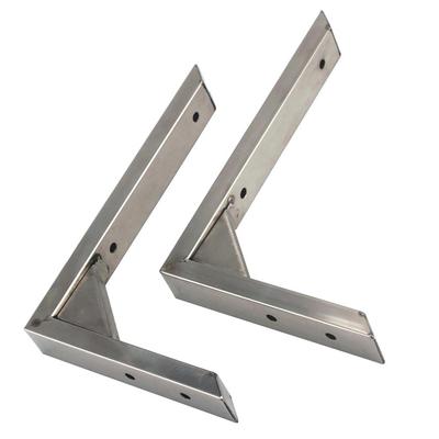 High-performance Stainless Steel Shelf Bracket, Triangular Metal Wall Bracket 6/8/10/12/14/16 (inch), Pack of 2