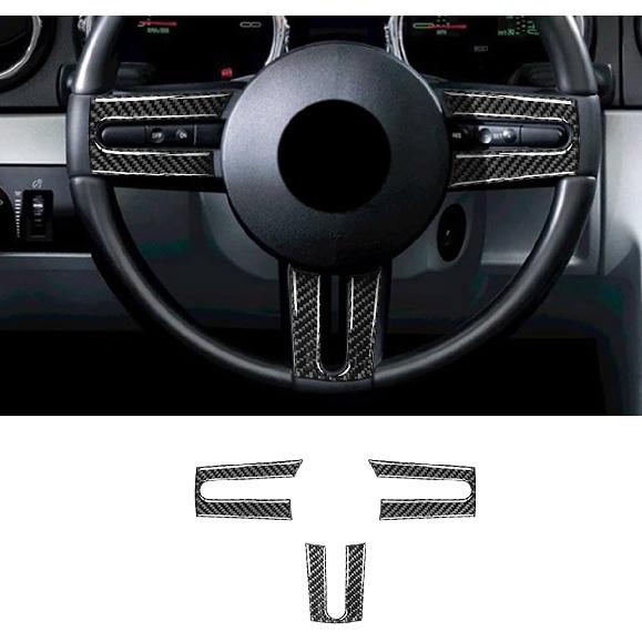 Car Steering Wheel Button Sticker for Ford Mustang 20052006200720082009 Accessory Decal Carbon Fiber Interior Cover