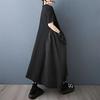 Short Sleeve Plus Size Vintage New In Dresses for Women Casual Loose Long Summer Dress