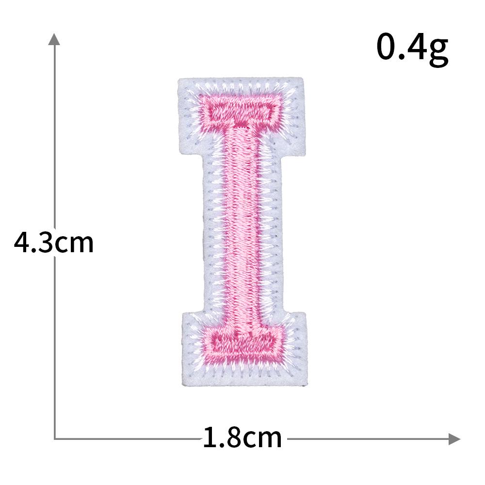 Exquisite Pink Embroidered Alphabet Patch for Jackets & DIY Decor