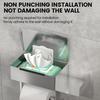 Toilettenpapierhalter mit Ablage und Schublade Wandmontierter Badezimmer-Organizer Rollenhalter Staubdichter Wischtuchspender für platzsparende Aufbewahrung