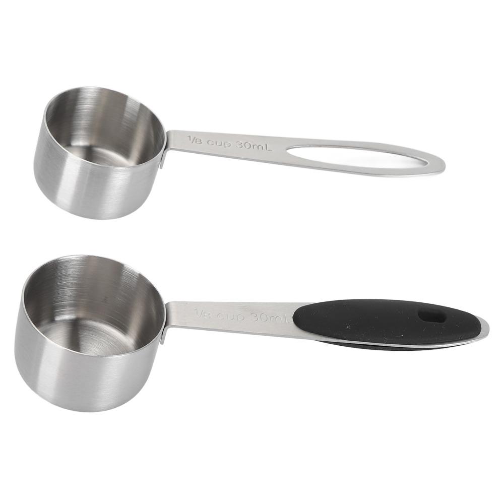 2pcs set Accurate Measuring Spoon Stainless Steel Milk Powder Measuring Spoon Coffee