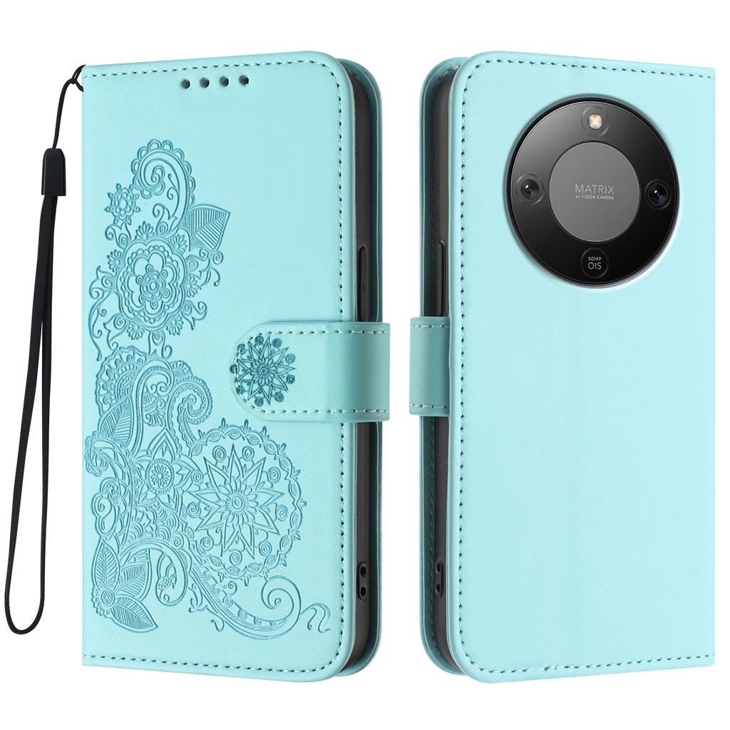 For Honor Magic8 Lite 5G/X9d 5G/X70 5G Phone Cases Mandala Flower Leather Wallet Mobile Cover with Strap
