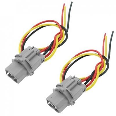2PCS Tail Brake Light Socket w/Female Wiring Harness Pigtail Assembly Plug,