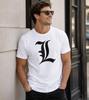 Death Note L Symbol Anime T-Shirt Gothic Manga Light Unisex Graphic Tee Top