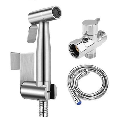 Sugarello WC-Reinigungsdüse Dusch-WC-Schüssel Hoher Wasserspülungssatz mit Zweig Edelstahl Wasser Einstellbar Wasser Handheld für und Außenbereiche