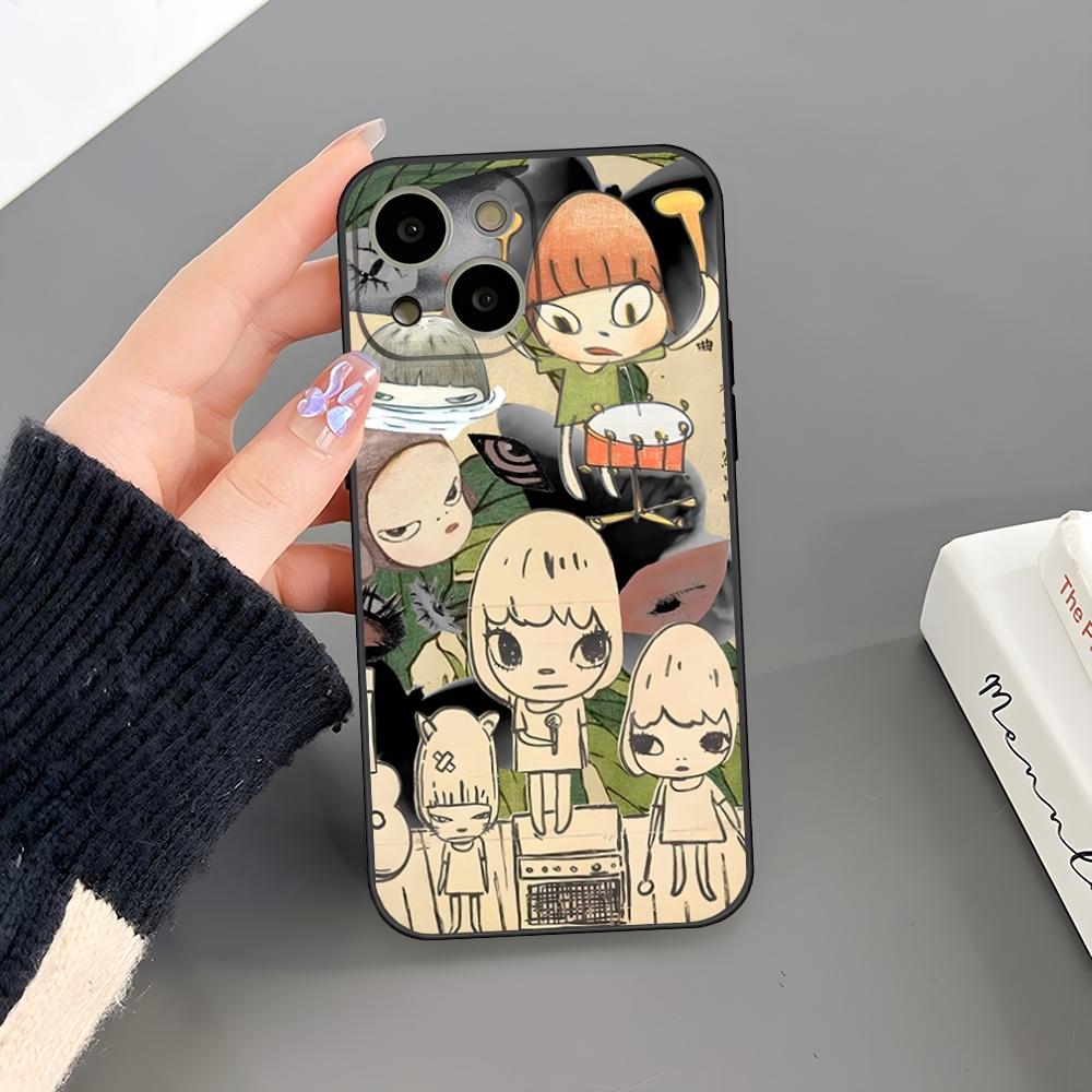 Cartoon Yoshitomo Nara Phone Case For Iphone 17 Air 15 Pro Max 14 Pro 16 Plus 12 13 11 Xr X Xs 8 7 Plus Back Cover