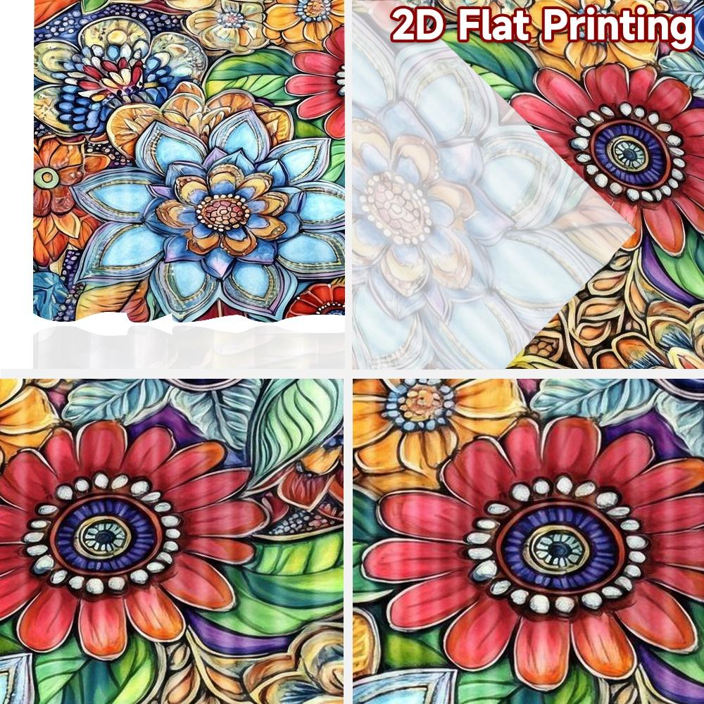 2D flat Photography Backdrop Party Backdrop Colorful Floral (2) 100% Polyester Festive Holiday Use for Indoor celebrations