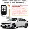 ABUDU fit for 2018- Honda 10th Gen Accord Smart Key Remote Key Fob 433MHz 4A Chip 4 +1 Buttons FCC ID: CWTWB1G0090