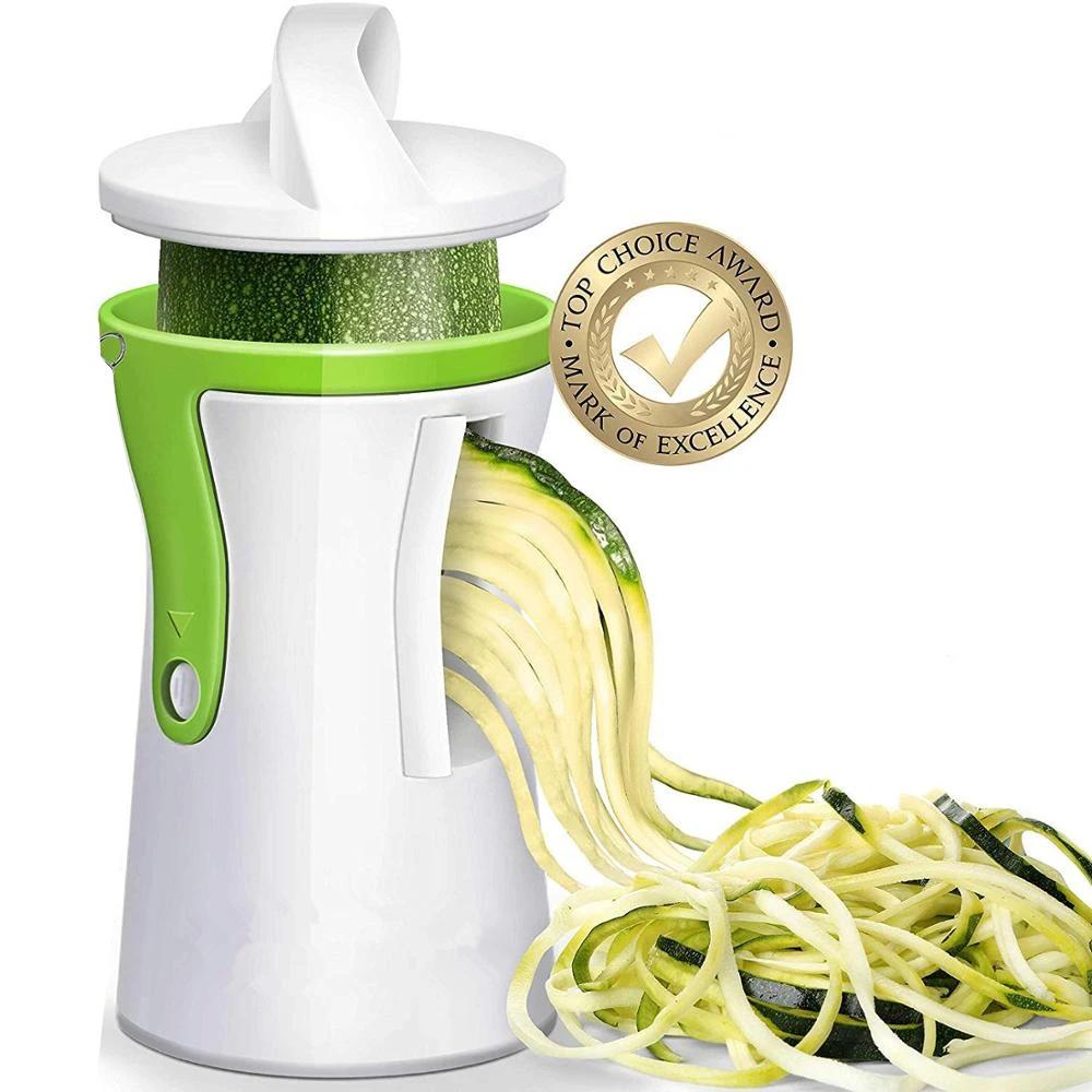 LMETJMA Kraftig Spiralizer Grønnsakskutter Grønnsaksspiralizer Kutter Zucchini Pasta Nudler Spaghetti Maker KC0335
