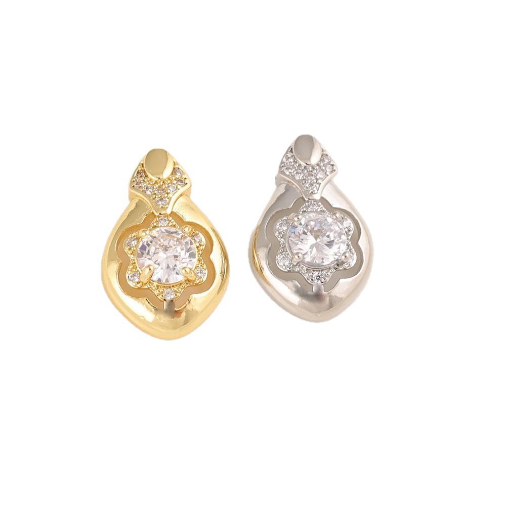 Copper-Plated 18K Gold Electroplated Water Drop Pendant Jewelry