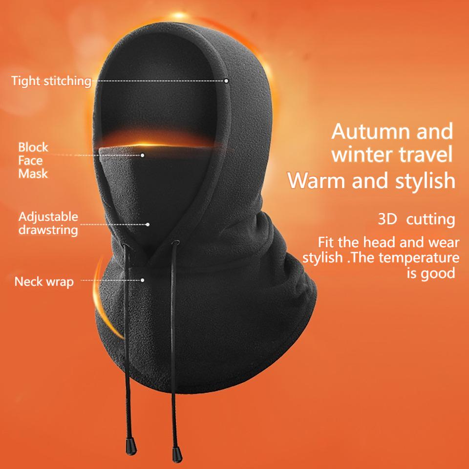 Warm Headgear Fleece Multi-Functional Full Face Protect Against Wind Cold One-Piece Scarf Outdoor Cold-Proof Ski Mask