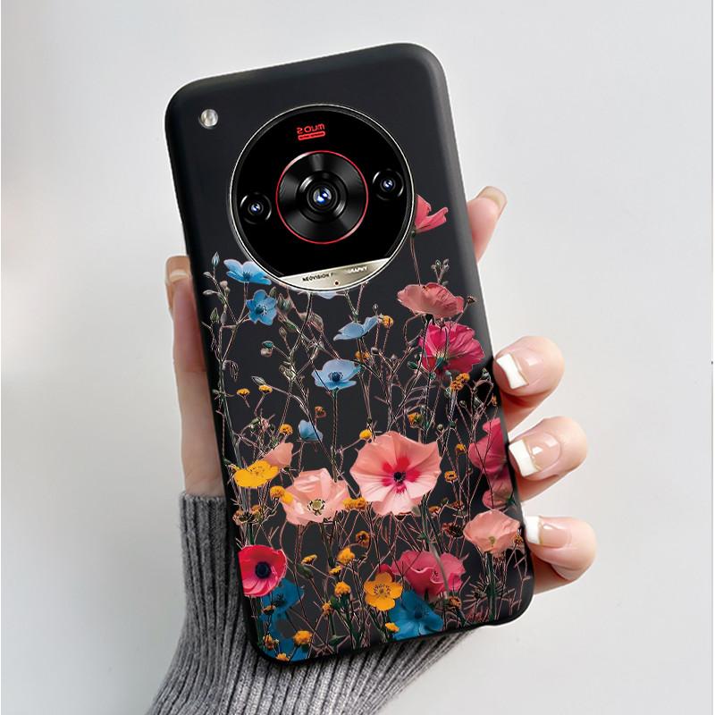 Printed Phone Case For ZTE Nubia Focus 2 Ultra 5G Funda Capa Soft Silicone Black Shell Cover Cute Flower Cartoon Casing Coque