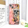 Retro Gothic Night Flower Skull Head Printed Phone Case for iPhone 17 16 12 11 14 Plus 13 14 15 Pro Max Mini X Floral Soft Cover