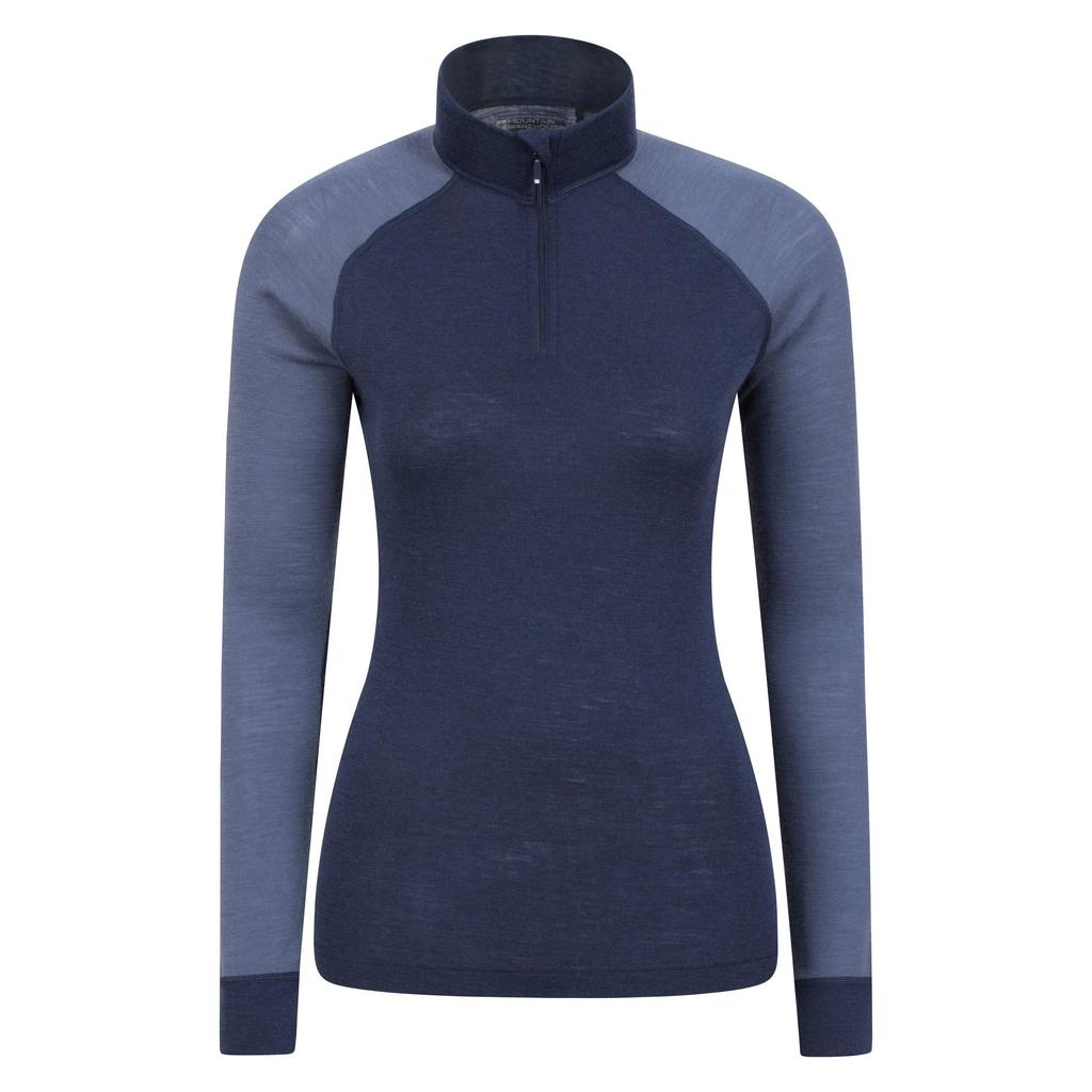 Mountain Warehouse Womens/Ladies Merino Wool Zip Neck Thermal Top
