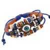 Fashion Pu Leather Bracelet Jewelry Eyes Vintage Style For Men Women KTY