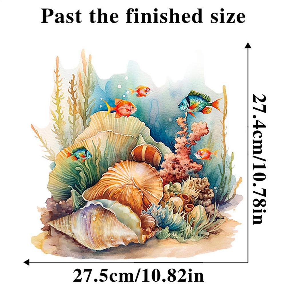 Toilet Stickers Toilet Seat Decorative Stickers Underwater World Strong Back Adhesive Decoration Tool for Hotels Schools Family