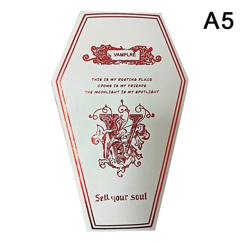 Gothic Jewelry Box Coffin Shaped Multi-Compartment Organizer Trinkets Storage Display Halloween Gift Packaging Box Portable