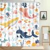 Hello Spring Shower Curtain for Bathroom Colorful Flowers Waterproof Polyester Fabric with Hooks for Bath Decoration 72x72 in