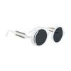 Vintage Punk Round Circle Sunglasses Colored Lenses Glasses Men Women Retro Plastic Frame Polarized Sunglasses Eyewear