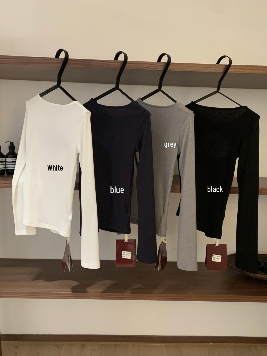 

Guangzhou Thirteen Hong Autumn/Winter Backless Long Sleeve Slim Fit Top Medium серый