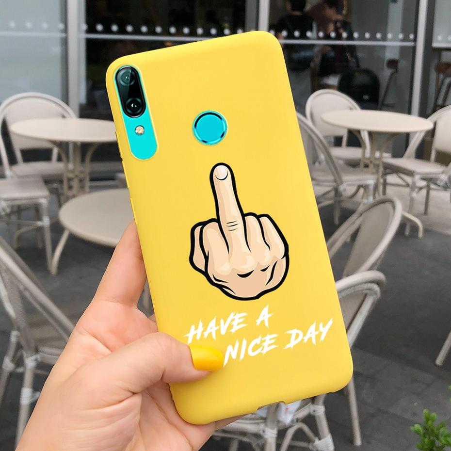 

Lovely Silicone Case For Huawei P Smart 2019 Case Huawei PSmart 2019 Soft Back Cover Funda Bumper POT-LX1 POT-LX3 Phone Case Huawei P Smart 2019 лавандовый