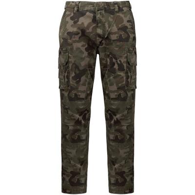 Mens Twill Camo Cargo Trousers