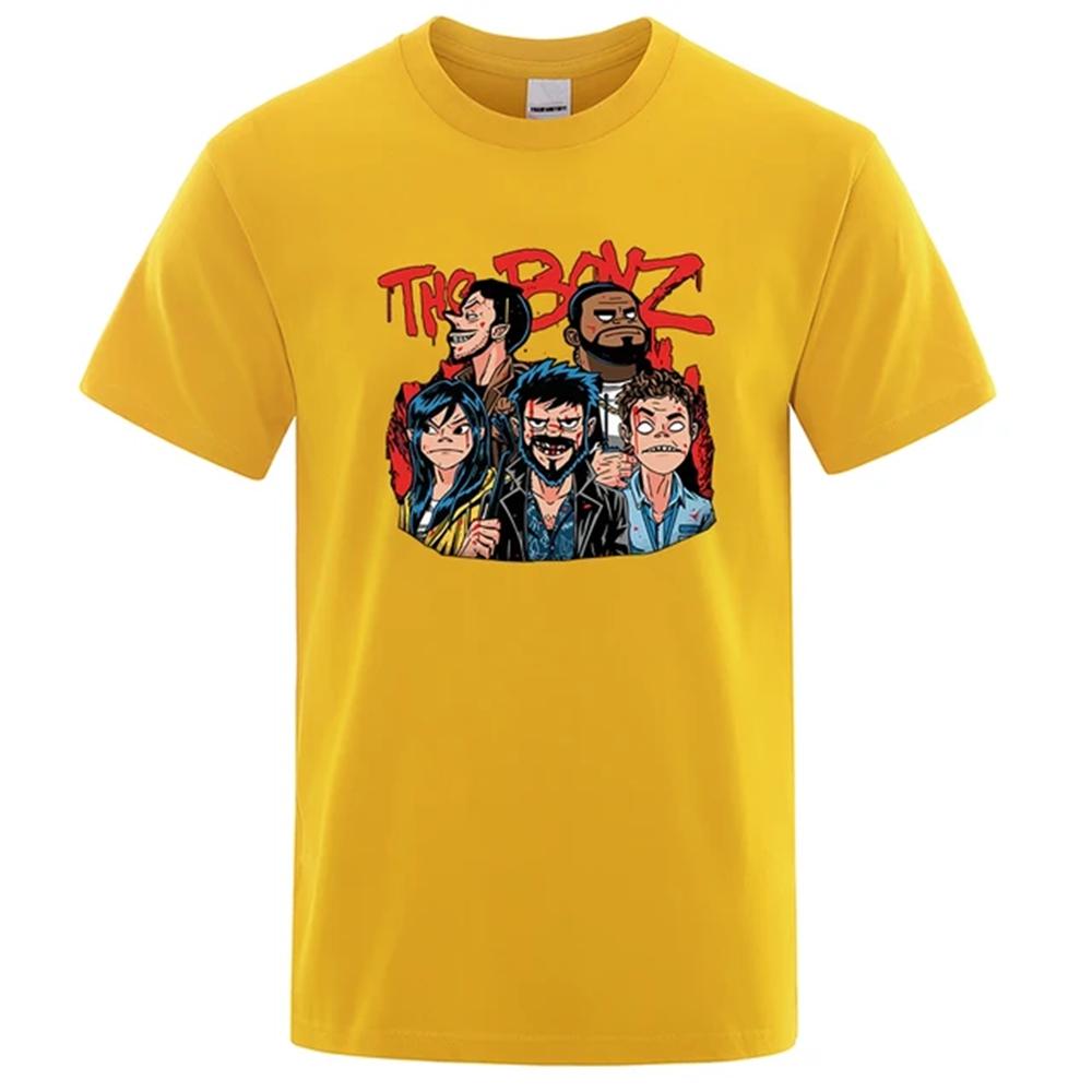 The Boys Funny Printed Men T-Shirts Loose Oversized Clothing Summer Cotton Soft Short Sleeves Breathable Hip Hop T Shirt 72412