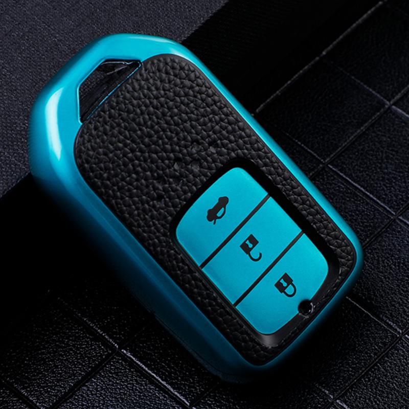 Tpu Leather Shell Holder Protector For Honda Crv Cr-V Fit Civic Accord Hr-V Hrv City Odyssey Xr-V Car Remote Key Case Cover