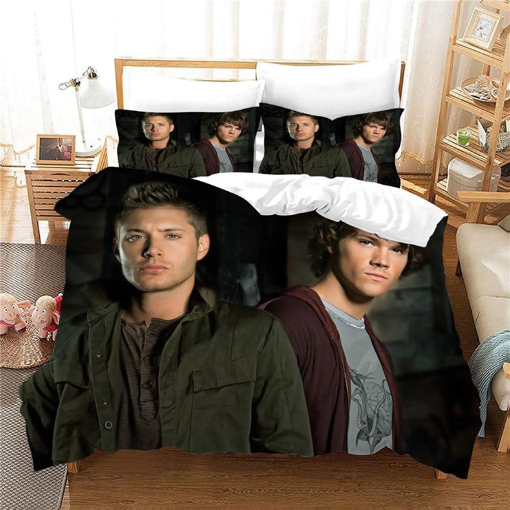 Supernatural Sam Dean Bedding Set Boys Girls Twin Queen Size Anime Duvet Cover Pillowcase Bed Kids Adult Fashion Home Textileext