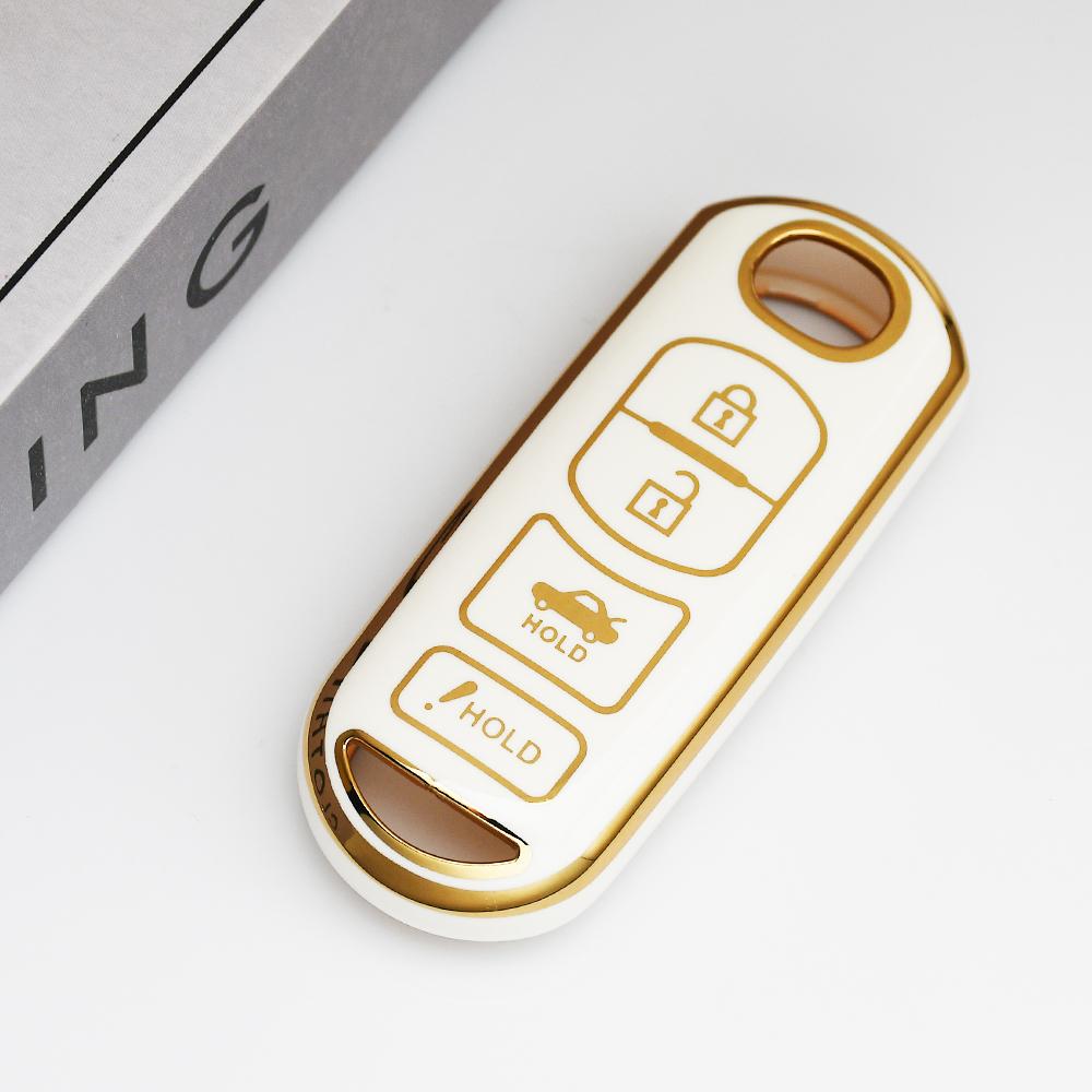 Auto Keyless Shell Protector For Mazda 2 3 6 Demio Atenza Axela Cx-5 Cx5 Cx-3 Cx7 Cx-9 3 4 Cx30 4 Button Tpu Car Key Case Cover