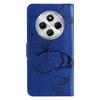 Für Xiaomi Poco C75 4G/Redmi 14R 5G/14C 4G Brieftaschenhülle Leder Handyhülle mit Blumen-Schmetterlings-Prägung Ständer