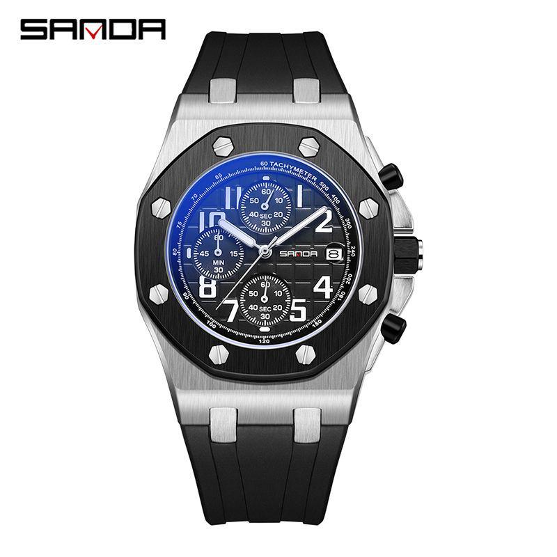 SADNA Men s Trendy Six-Needle Quartz Calendar Watch