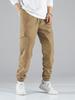 Men's Multi-pocket Heavyweight Twill Joggers for Spring and Autumn