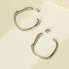 Chic Retro Irregular Earrings: High-End Silver Needle for Versatile Style