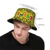 Fashion Graffiti Yellow June Bucket Hats Women Unisex Colorful Pop Art Haring Geometric Outdoor Sun Summer Fisherman Cap