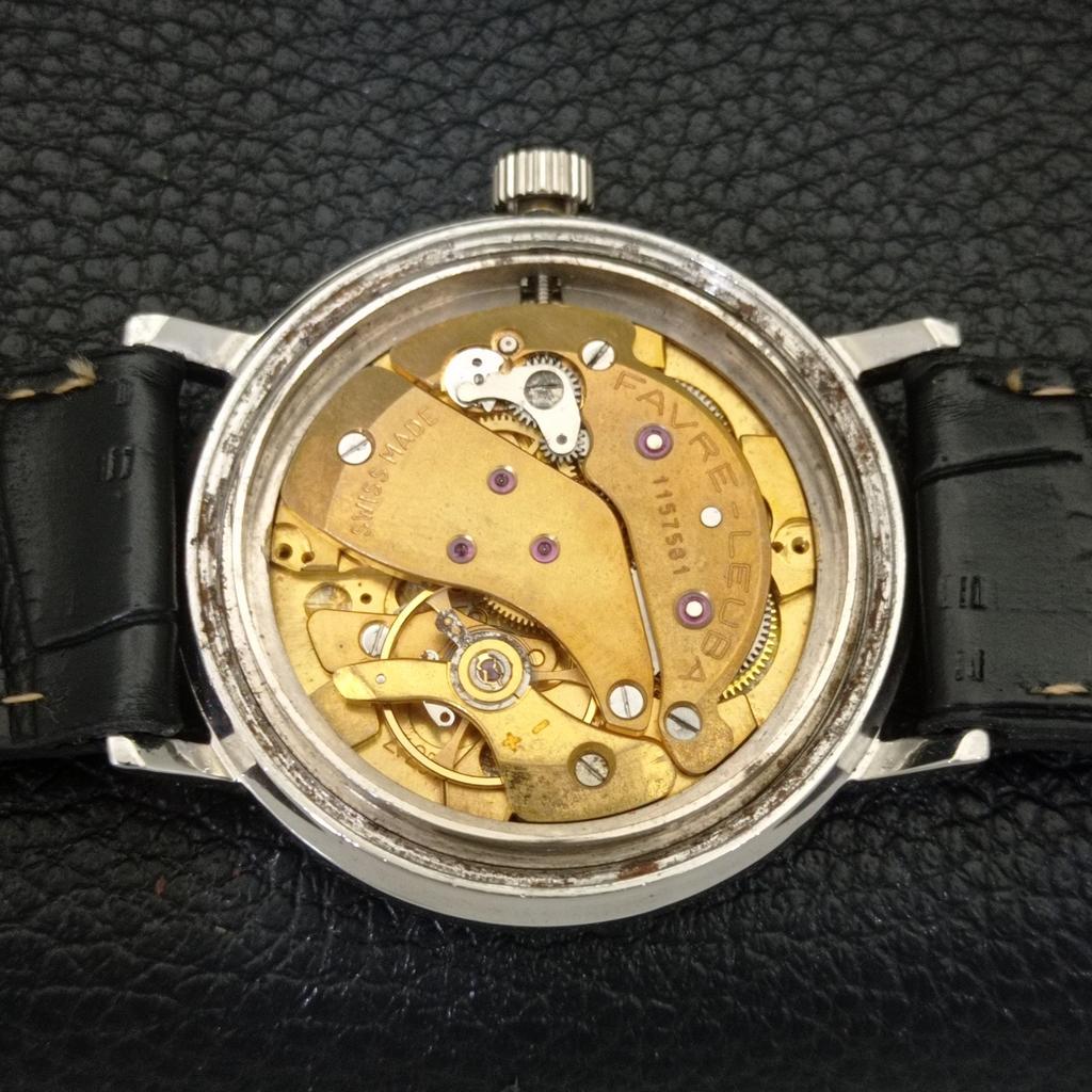 VINTAGE FAVRE LEUBA SEA CHIEF 253 HANDAUFZUG SCHWEIZER HERREN WEISSE UHR a703758-1