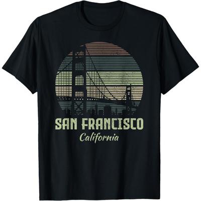 San Francisco California Golden Gate Bridge Vintage Gift T-Shirt