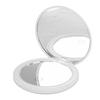 Compact Mirror with LED Light USB Rechargeable Folding Magnification Pocket Mirror Double Sided White