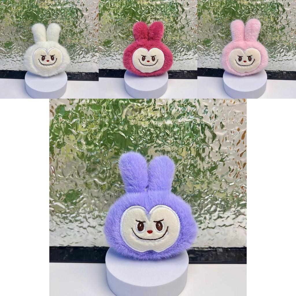 Rabbit Whimsical Plush Keychain Brooch Available In Multiple Vibrant Colors