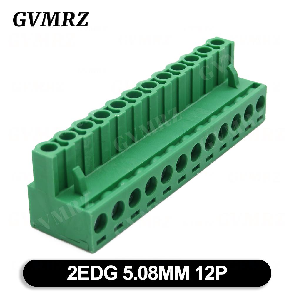 5PCS KF2EDG 2EDGK 5.08mm Terminal Block Female 5.08 PLUG-IN PCB Connector 2EDG PCB 2P 3P 4P 5P 6P 7P 8P 9P 10P 12P