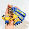 New Anime Minions Keychain Cartoon Child Toy Gift Key Ring Pvc Minion Doll Cute School Bag Pendant Car Key Chain Accessories