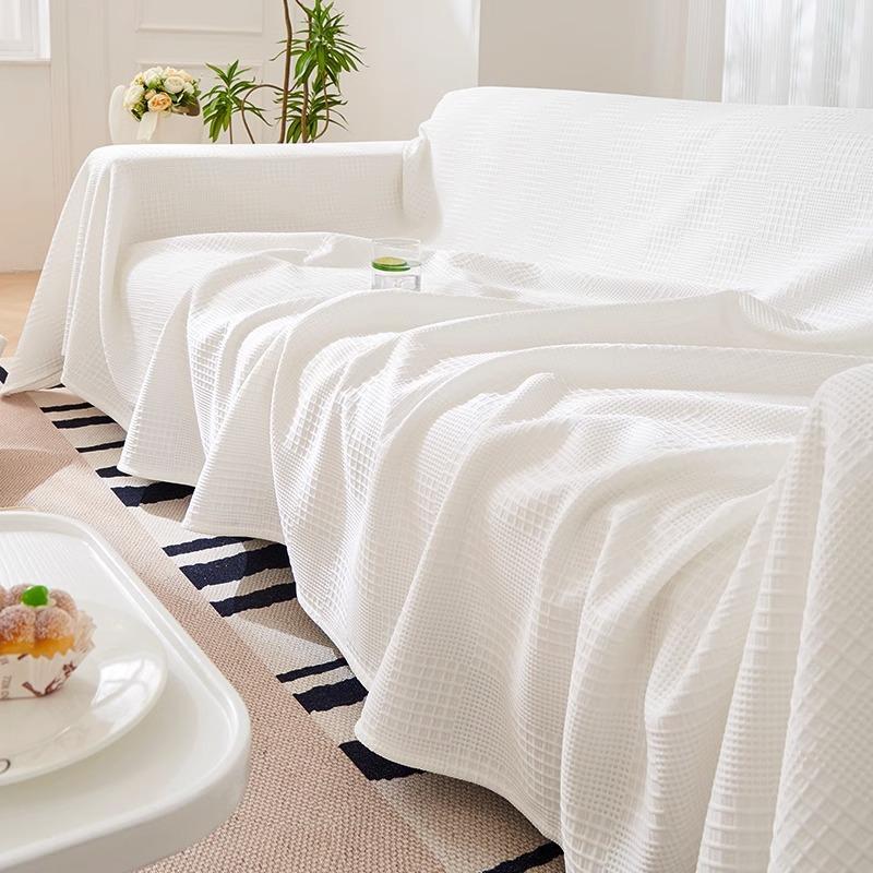 Summer Ice Silk Sofa Cover Cloth One-Piece Sofa Towel Full Cover Sofa Cover Summer Full-Cover Sofa Cushion Green