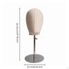 ClothCovered Mannequin Head Stand Stainless Steel PinningFriendly Detachable Display