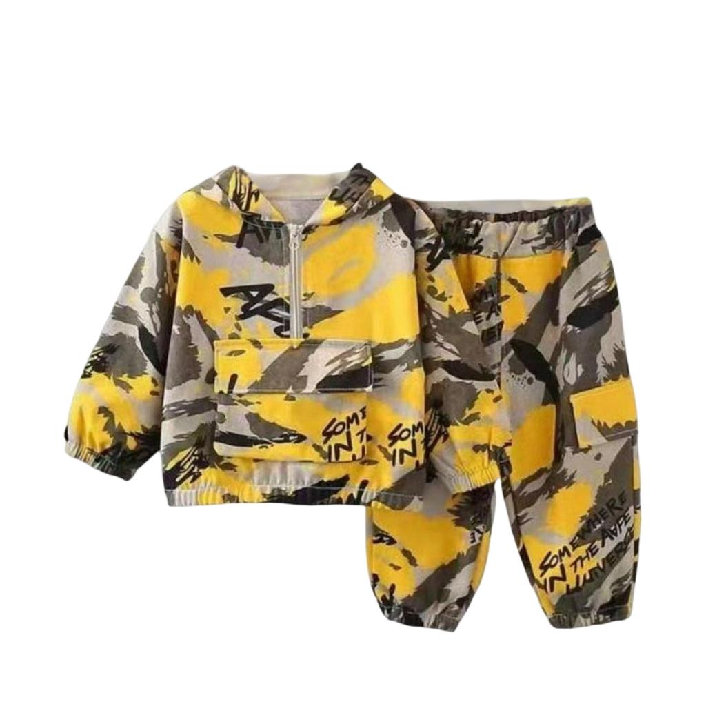 Kids Casual Long-Sleeve Set, Comfortable Daily Wear Outfits