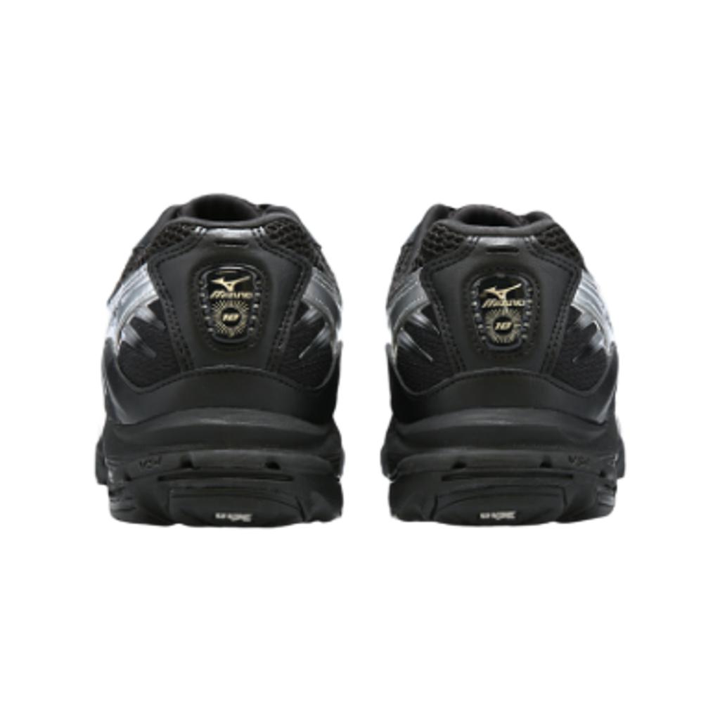 Mizuno Wave Rider 10 Black Silver Unisex Sneakers D1GA243151