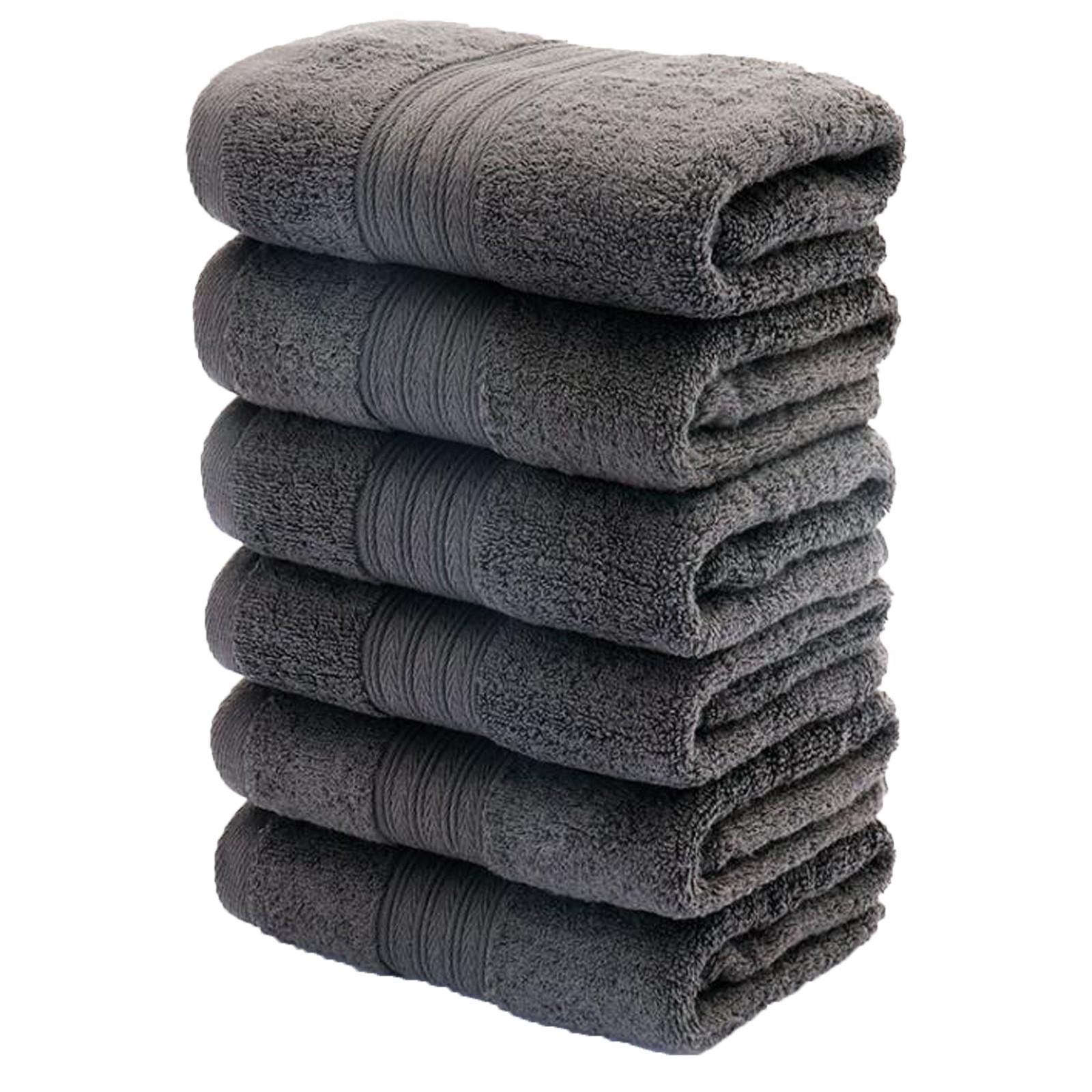 

6PC Soft Absorbent And Thick Cotton Towels Soft and Absorbent Hand Towels чёрный
