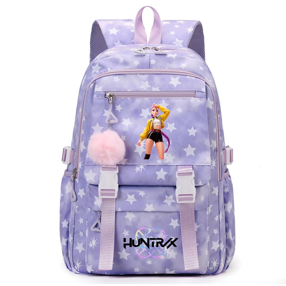 Anime K-Pop Demon Hunters Printed Backpack Large Capacity Bookbag Laptop Unisex Student Boy Girl School Bag Large Capacity Travel Outdoor Bag